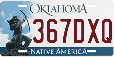 OK license plate 367DXQ