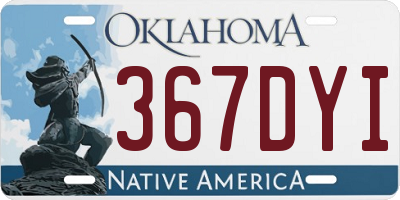 OK license plate 367DYI