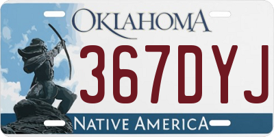 OK license plate 367DYJ