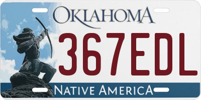 OK license plate 367EDL