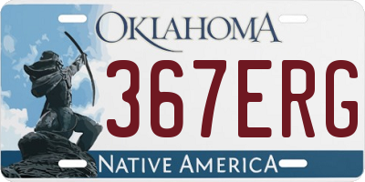 OK license plate 367ERG