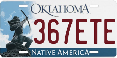 OK license plate 367ETE