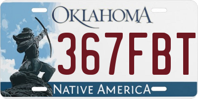 OK license plate 367FBT