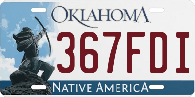 OK license plate 367FDI
