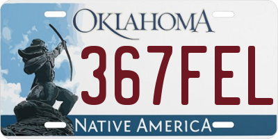 OK license plate 367FEL