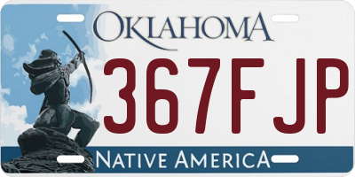 OK license plate 367FJP