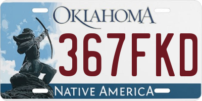 OK license plate 367FKD