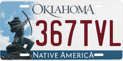 OK license plate 367TVL