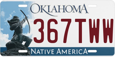 OK license plate 367TWW