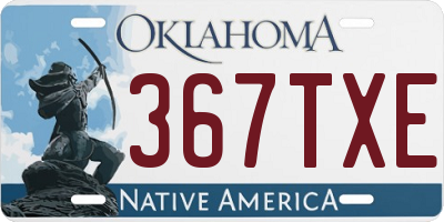 OK license plate 367TXE