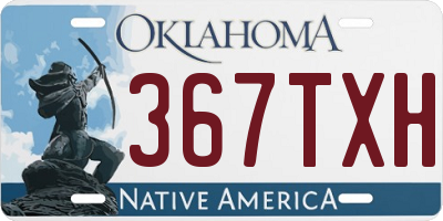 OK license plate 367TXH
