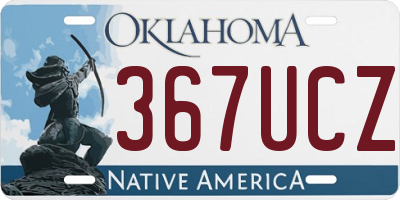 OK license plate 367UCZ