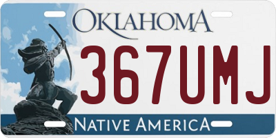 OK license plate 367UMJ