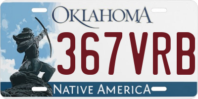 OK license plate 367VRB