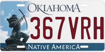 OK license plate 367VRH