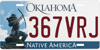 OK license plate 367VRJ