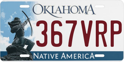 OK license plate 367VRP