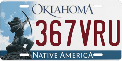 OK license plate 367VRU