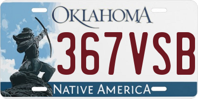 OK license plate 367VSB