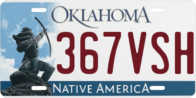 OK license plate 367VSH