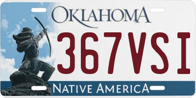 OK license plate 367VSI
