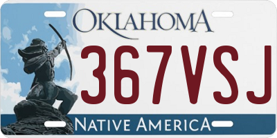 OK license plate 367VSJ