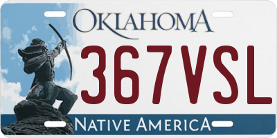 OK license plate 367VSL
