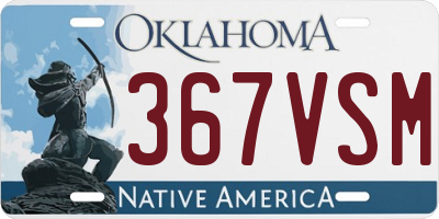 OK license plate 367VSM