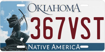 OK license plate 367VST