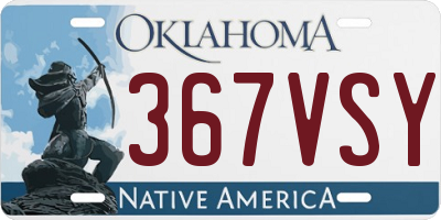 OK license plate 367VSY