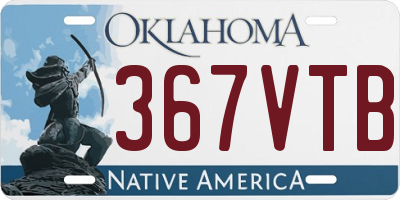 OK license plate 367VTB