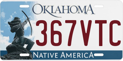 OK license plate 367VTC