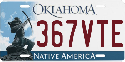 OK license plate 367VTE