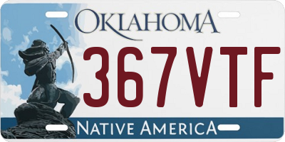 OK license plate 367VTF