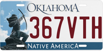 OK license plate 367VTH