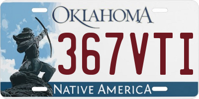 OK license plate 367VTI