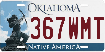 OK license plate 367WMT