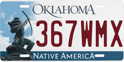 OK license plate 367WMX