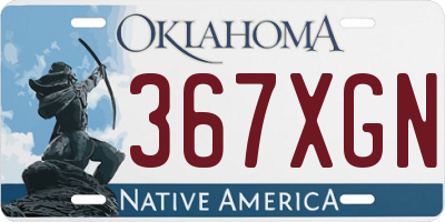 OK license plate 367XGN