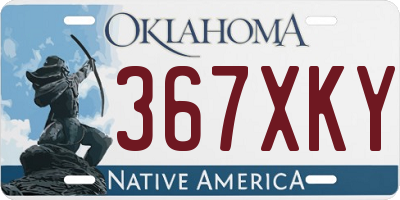 OK license plate 367XKY