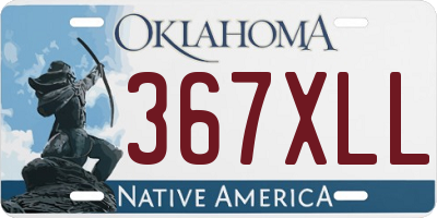 OK license plate 367XLL