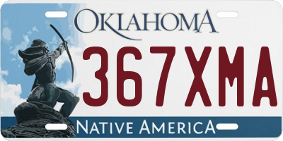 OK license plate 367XMA