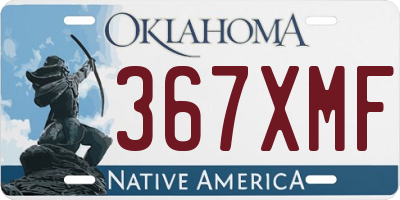 OK license plate 367XMF
