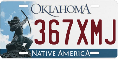 OK license plate 367XMJ