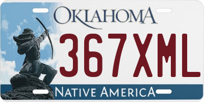 OK license plate 367XML