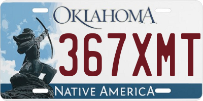 OK license plate 367XMT