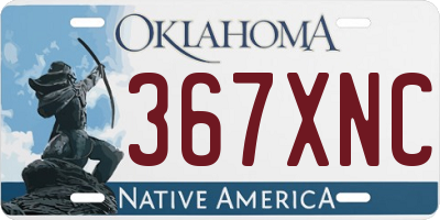 OK license plate 367XNC