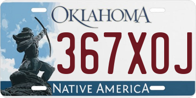 OK license plate 367XOJ