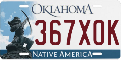 OK license plate 367XOK