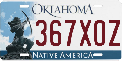 OK license plate 367XOZ